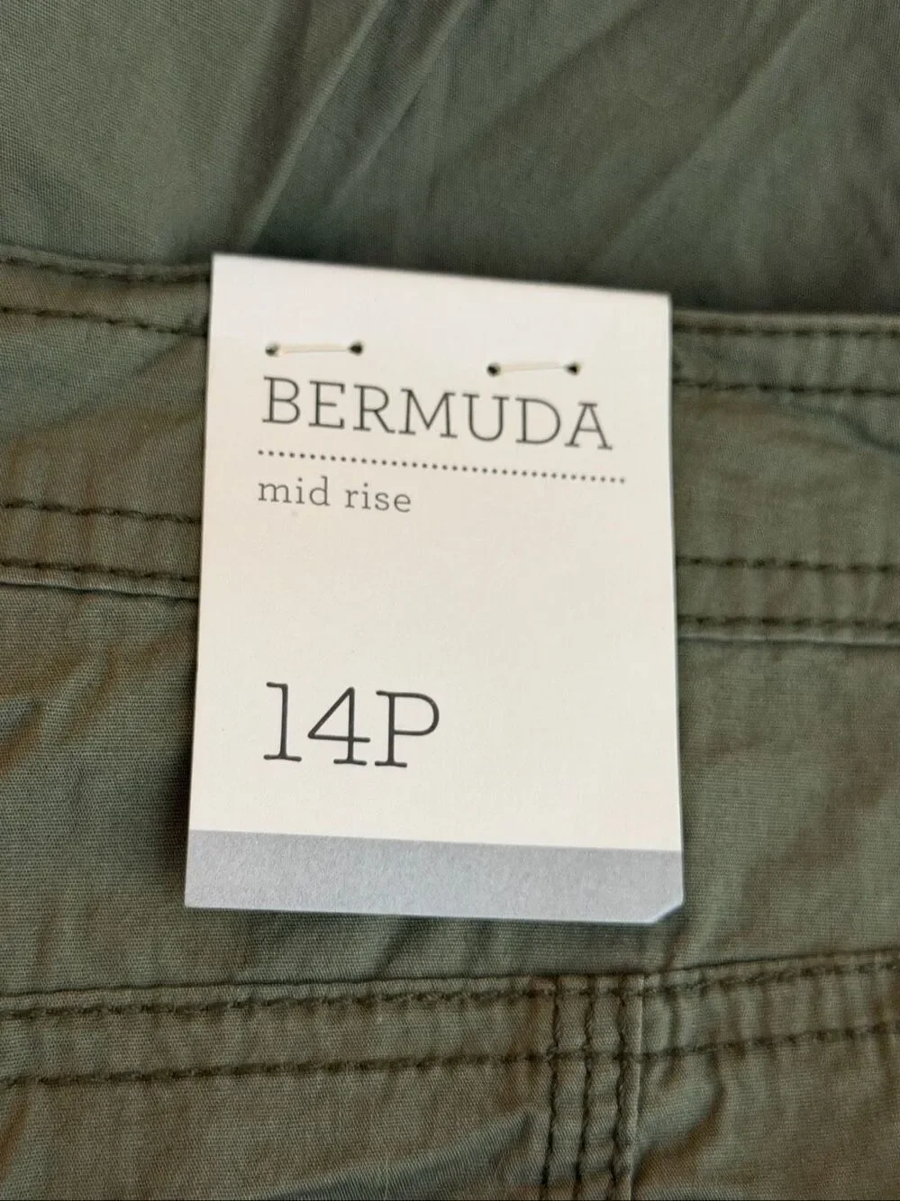 Style & co olive green Bermuda shorts size 14 petite